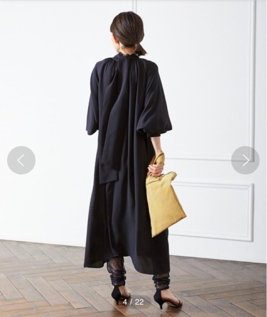 VERMEIL par iena 2wayボウタイワンピース　ネイビー　卒業式