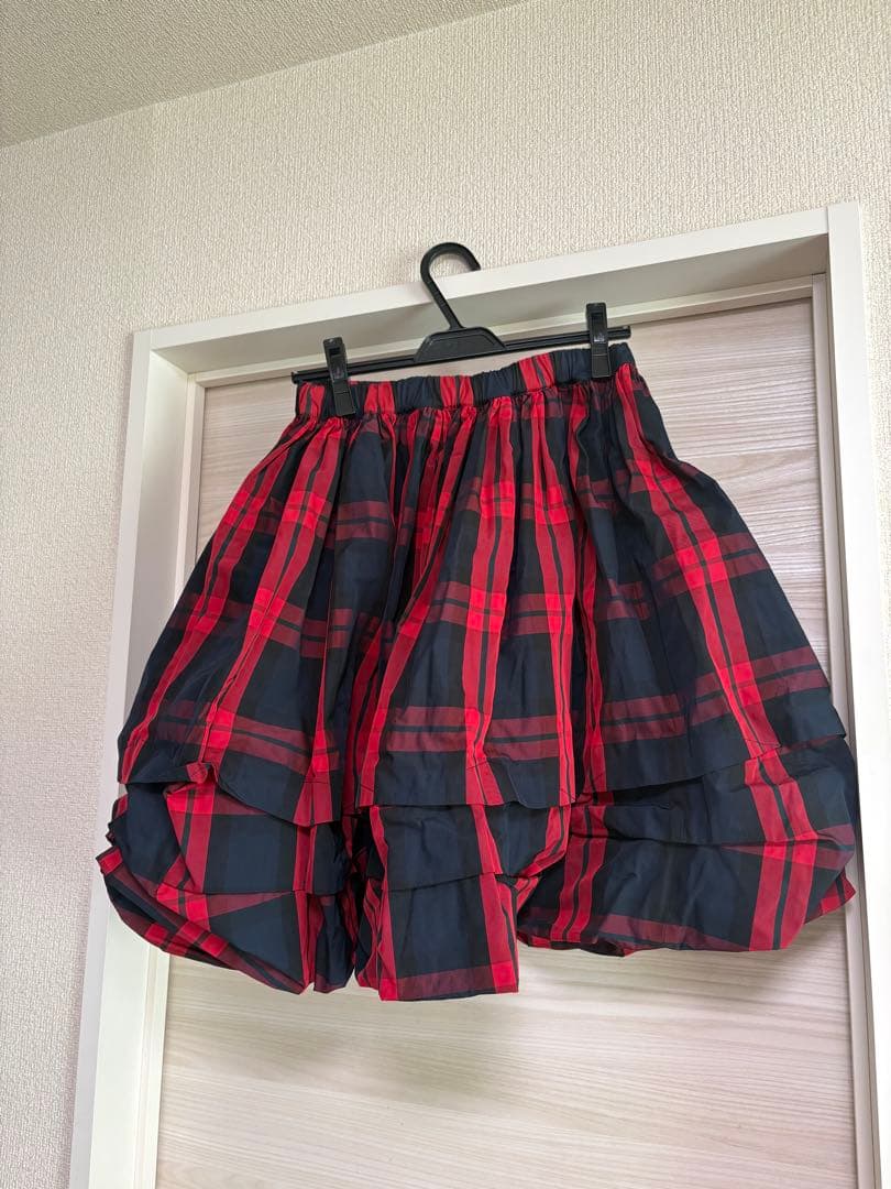 rosymonster ツンツンチェック柄フレアスカート