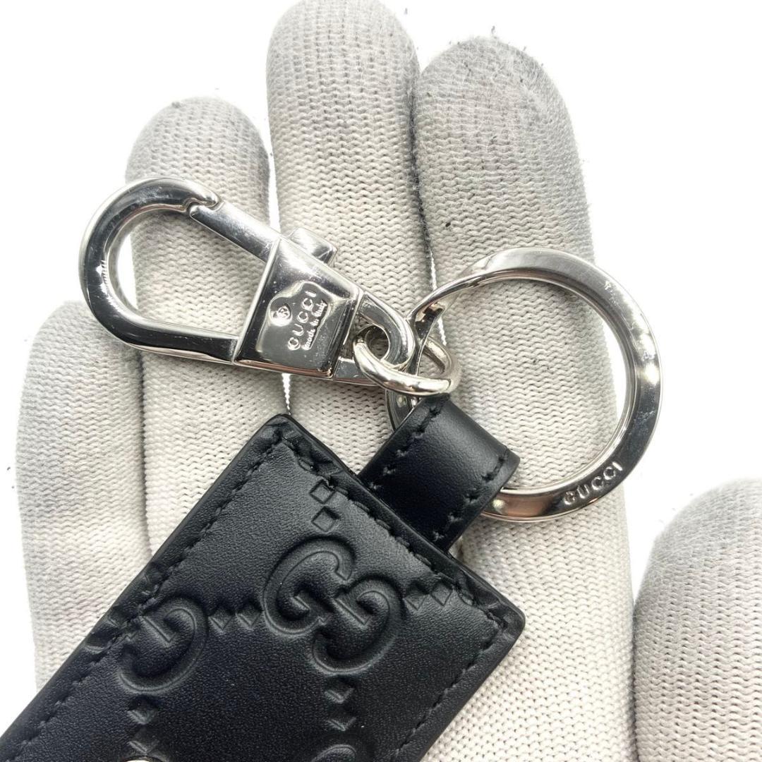 ⭐︎もも⭐︎　グッチ ドリアン GG レザー キーリング ブラック