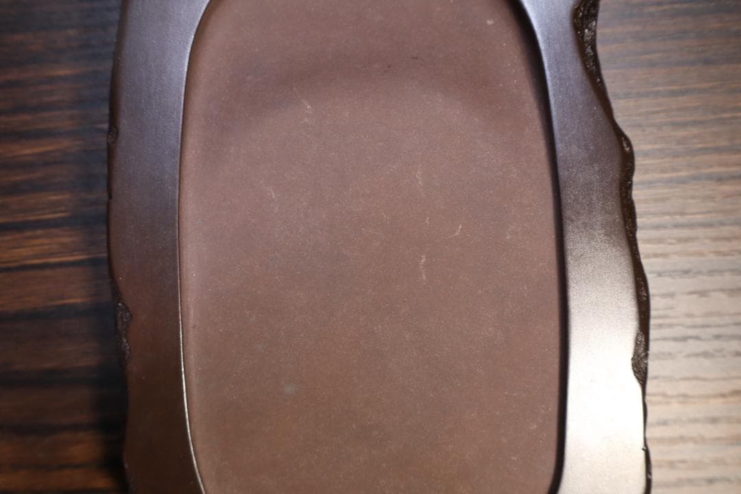 【新品未使用】赤間硯　下井唯石作　梅文研彫　桐箱付き