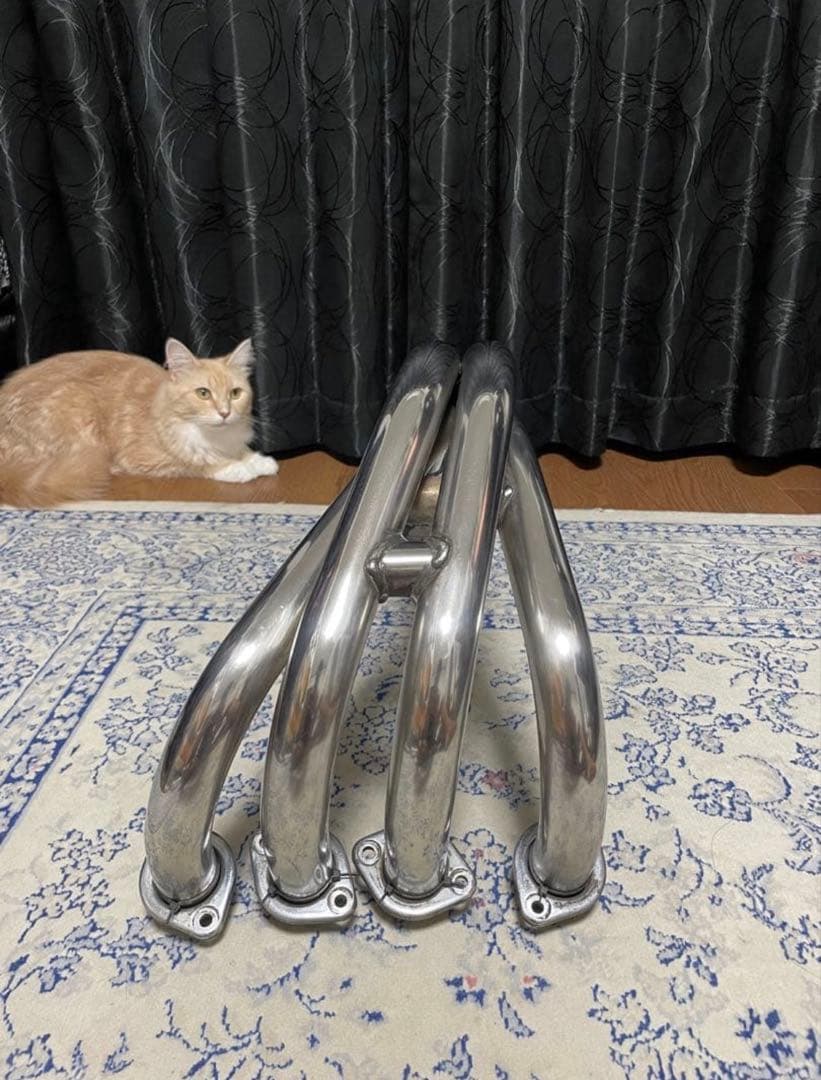 ホーネット250 中期　ホンダ純正ステンレスエキゾーストマニホールド。セット