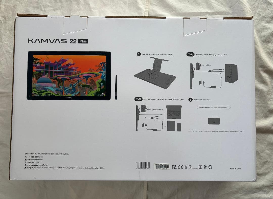 HUION 液タブ Kamvas22 Plus 液晶ペンタブレット 21.5型