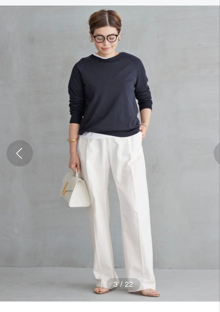 試着のみ Deuxieme Classe TUCK CHINO ワイドパンツ