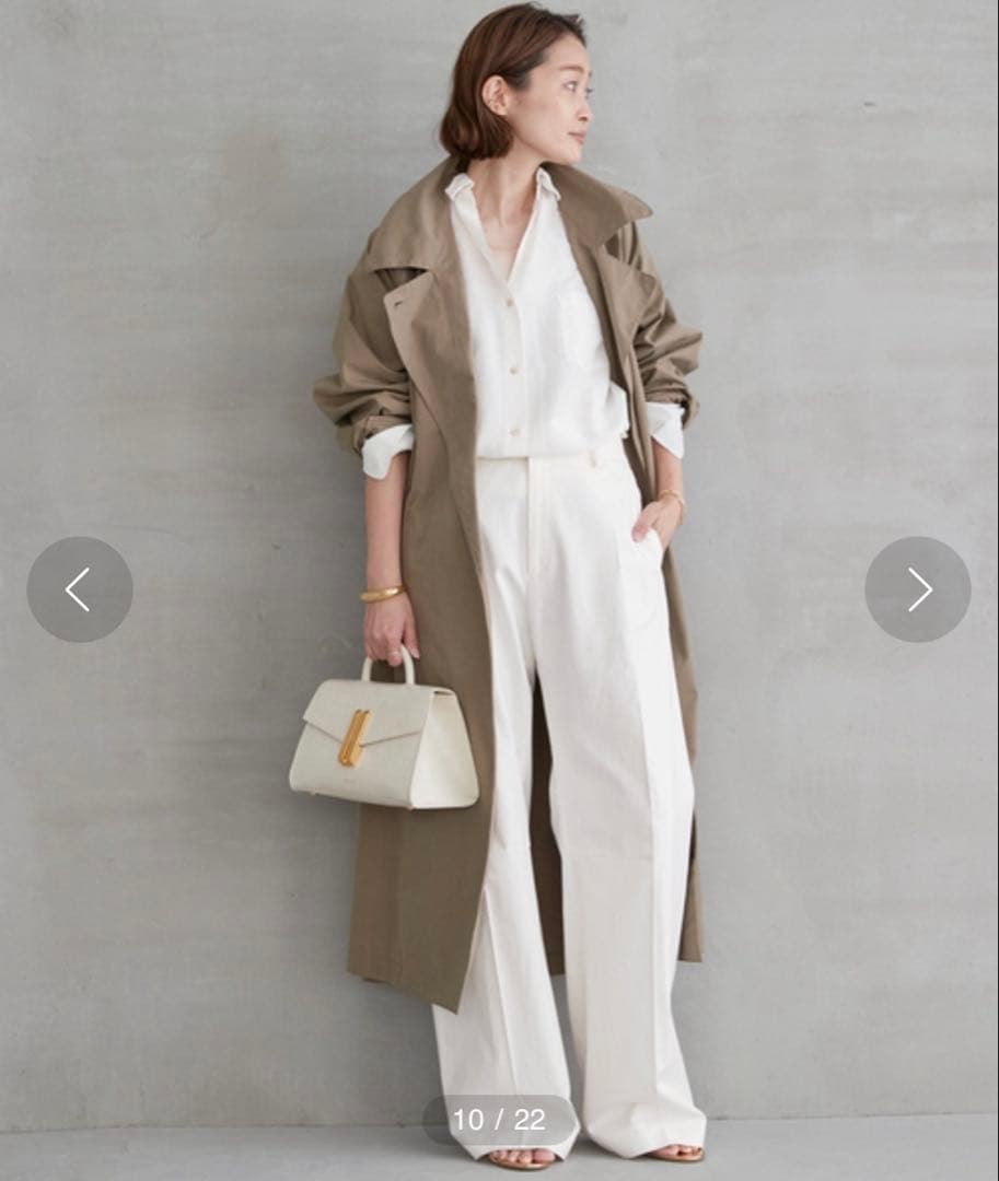 試着のみ Deuxieme Classe TUCK CHINO ワイドパンツ