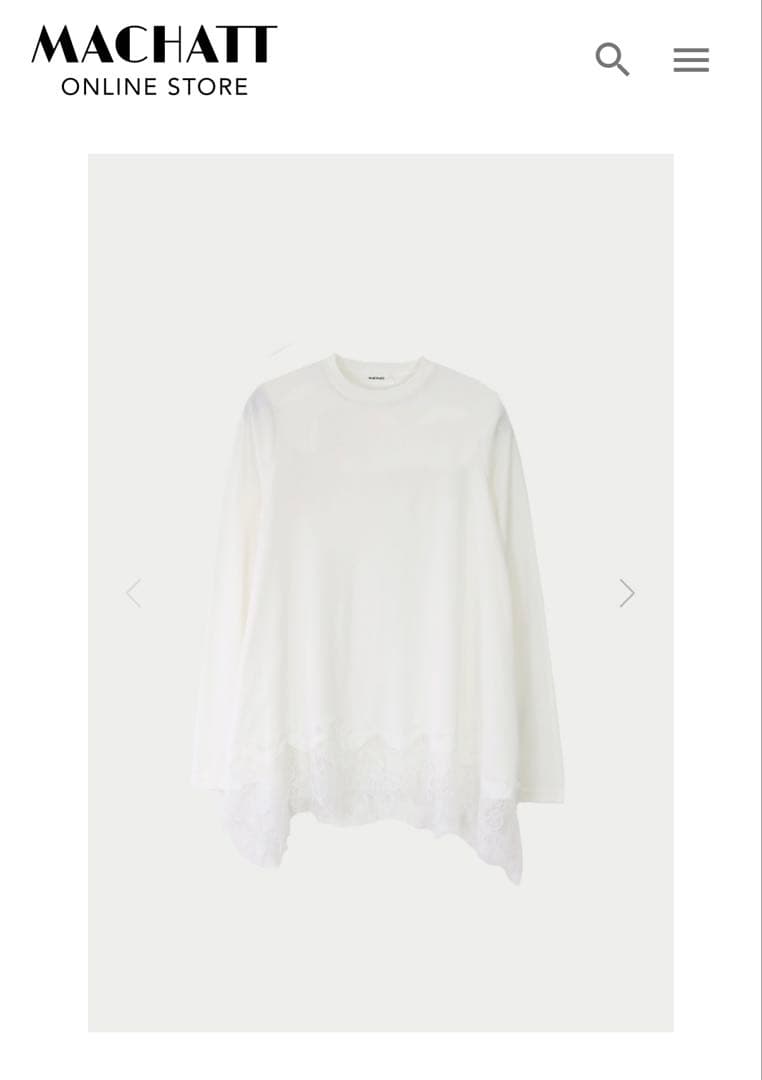 MACHATT ヘムレースロンT ホワイト
