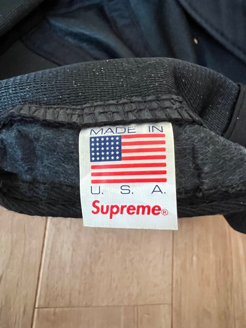 USA製 Supreme シュプリーム ピッグスキン ジェットキャップ黒