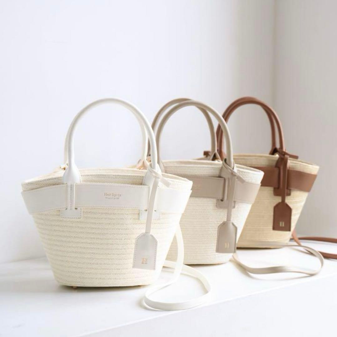 美品♡Herlipto Palma Mini Tote Bag taupe