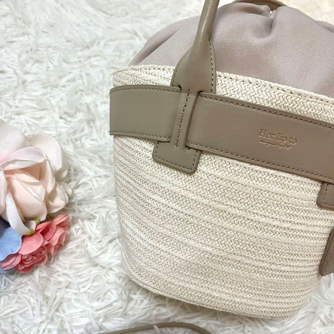 美品♡Herlipto Palma Mini Tote Bag taupe