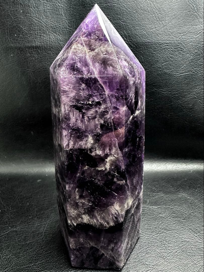 巨大☆キラキラ☆アメジスト 六角柱 水晶パワーストーン 天然石 原石A1188