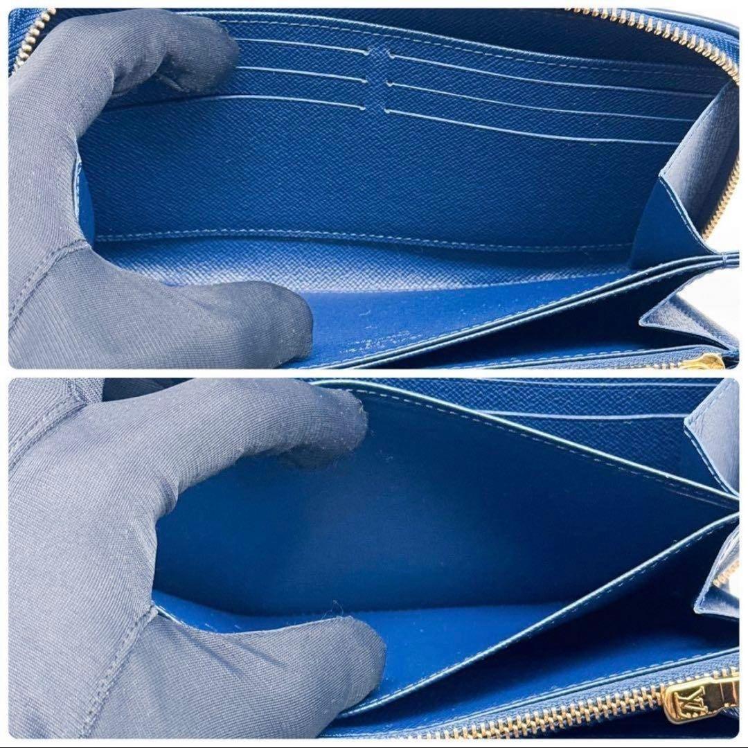 完売品 ルイヴィトン モノグラム デニム ジッピーウォレット 財布 ブルー