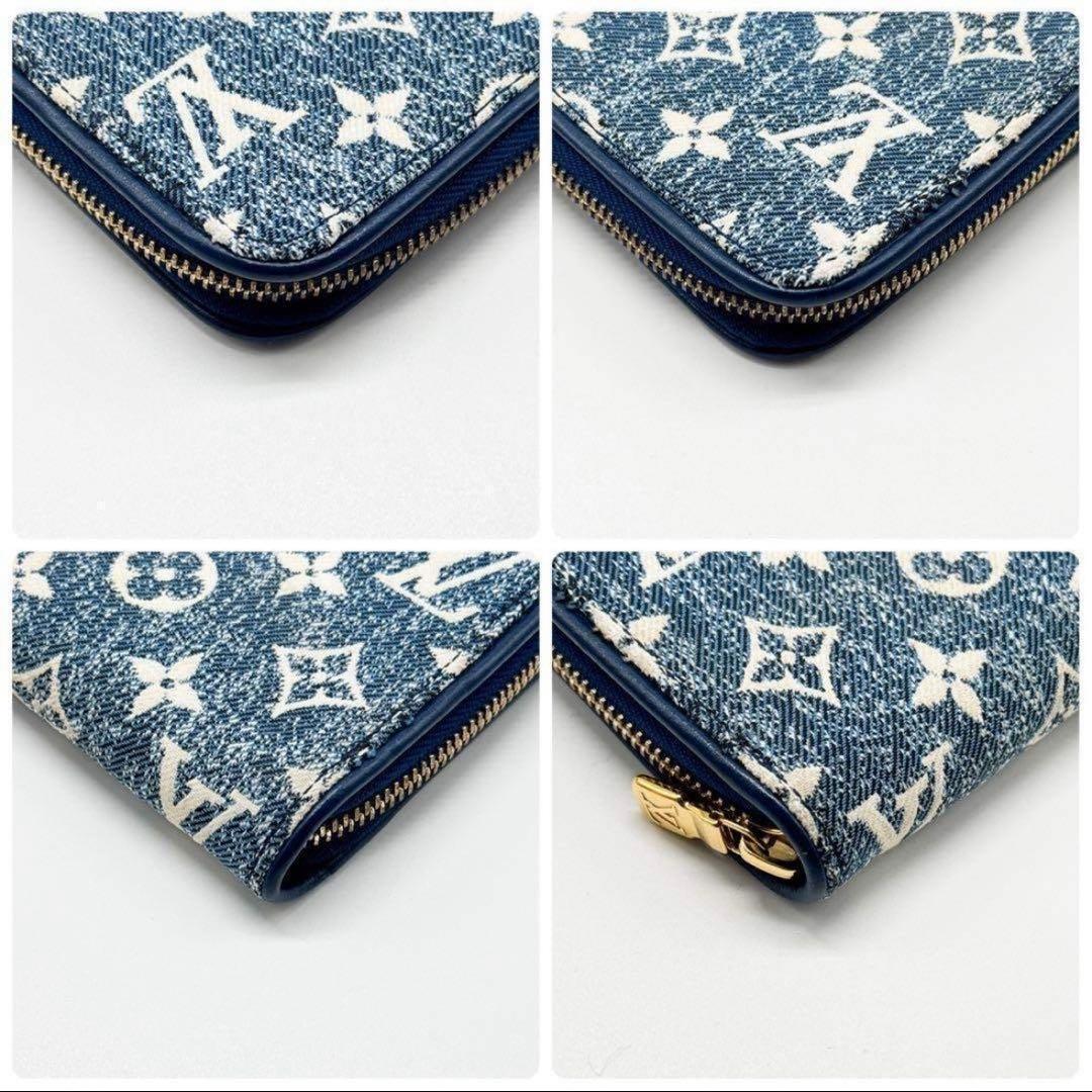 完売品 ルイヴィトン モノグラム デニム ジッピーウォレット 財布 ブルー