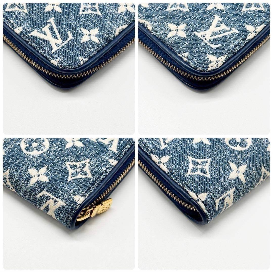 完売品 ルイヴィトン モノグラム デニム ジッピーウォレット 財布 ブルー