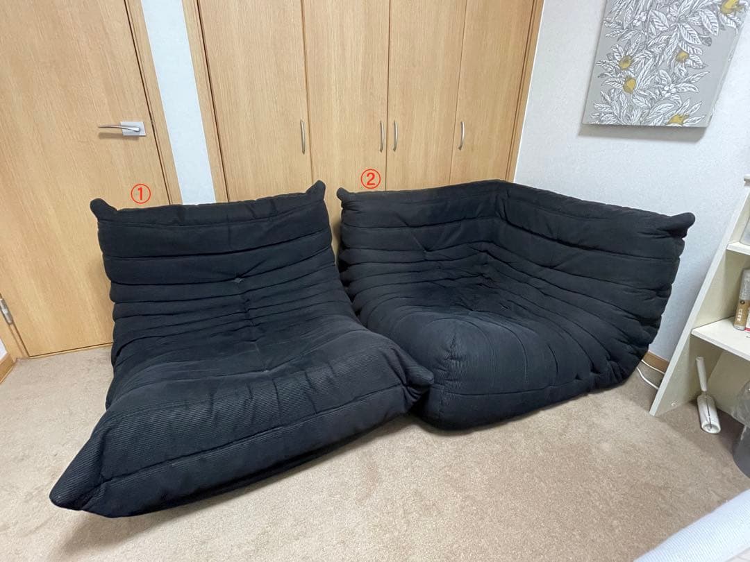 ligne roset トーゴ 1P+コーナーセット①