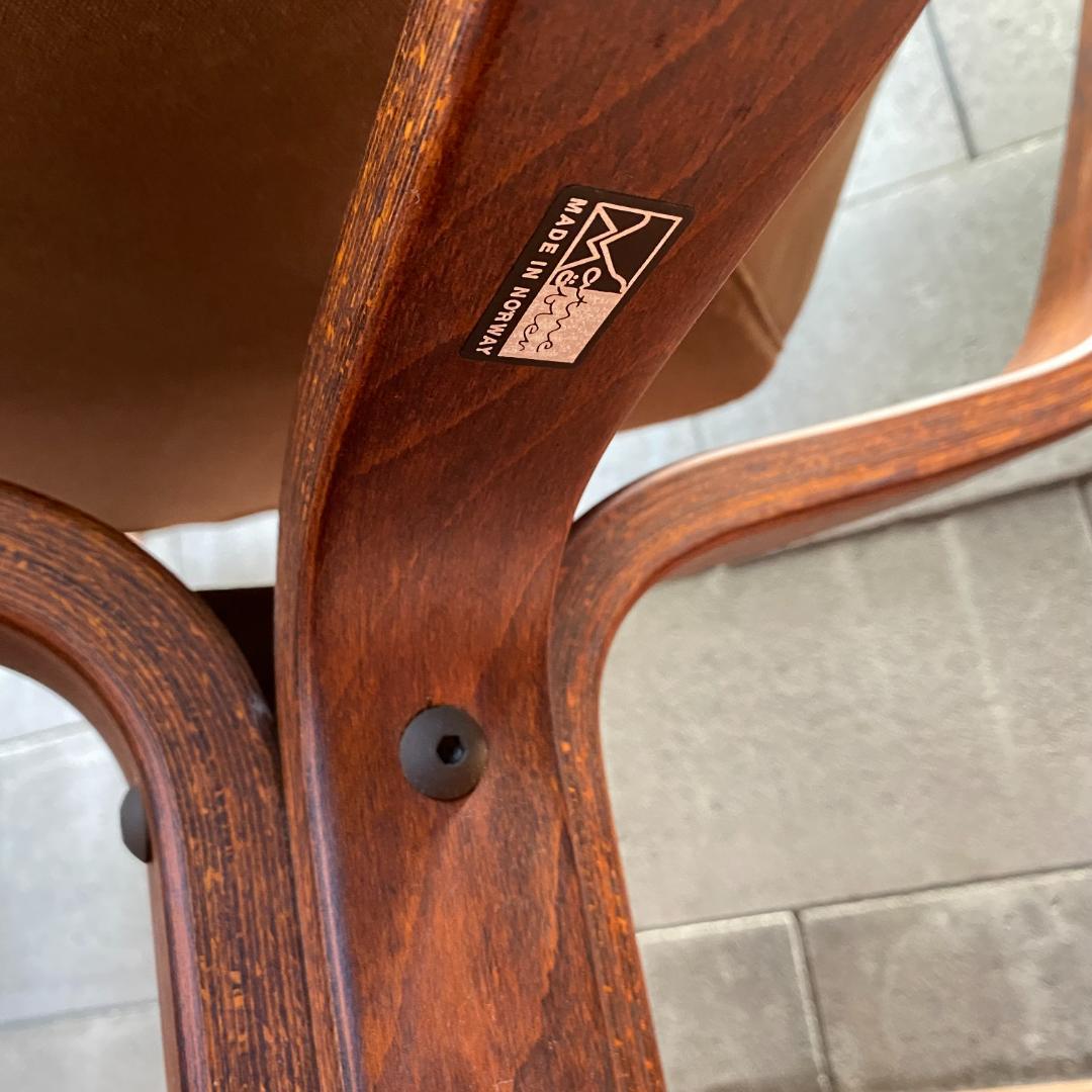 ヴィンテージ　名作 北欧家具 VATNE社　Falcon chair　本革ソファ