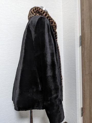 A893　シェアードウィーゼル　ミンク　毛皮　リバーシブル　リアルファーコート