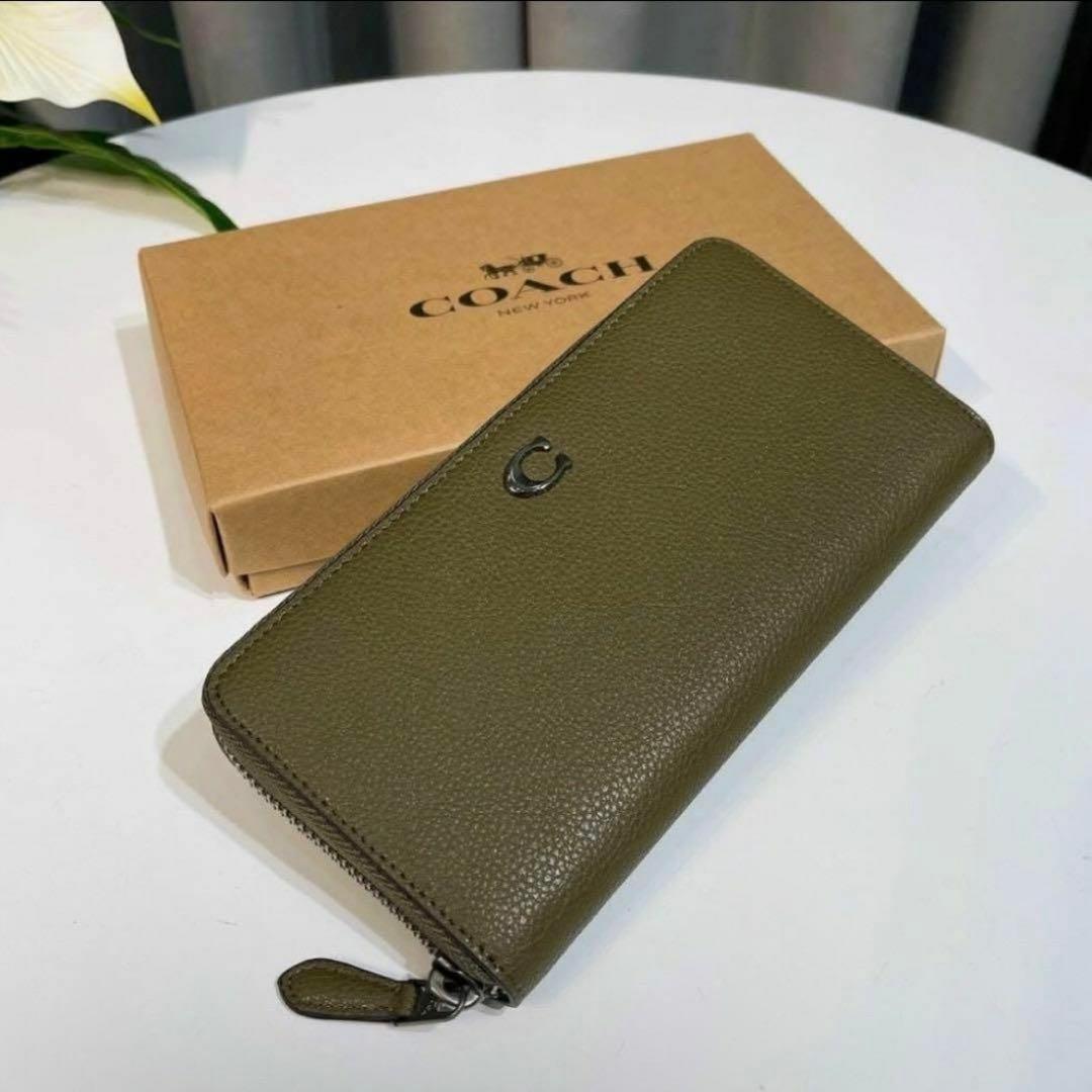 【残りわずか】COACH コーチ 財布 トレンドカラー オリーブ グリーン