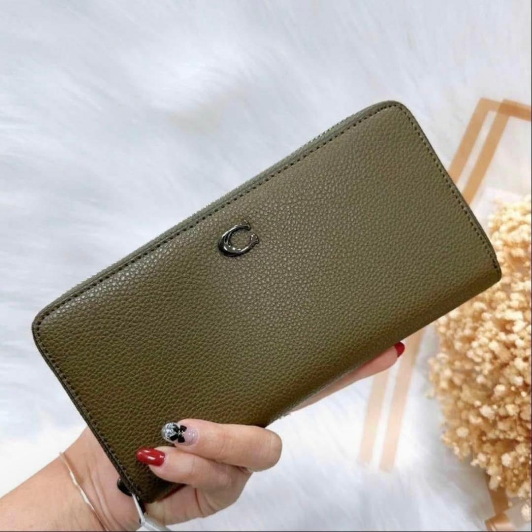 【残りわずか】COACH コーチ 財布 トレンドカラー オリーブ グリーン