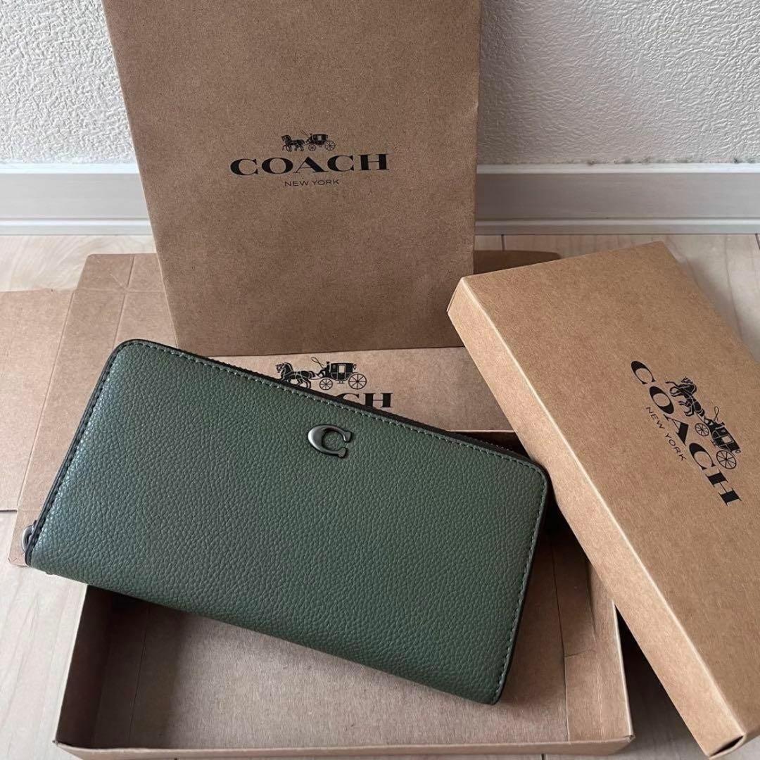 【残りわずか】COACH コーチ 財布 トレンドカラー オリーブ グリーン