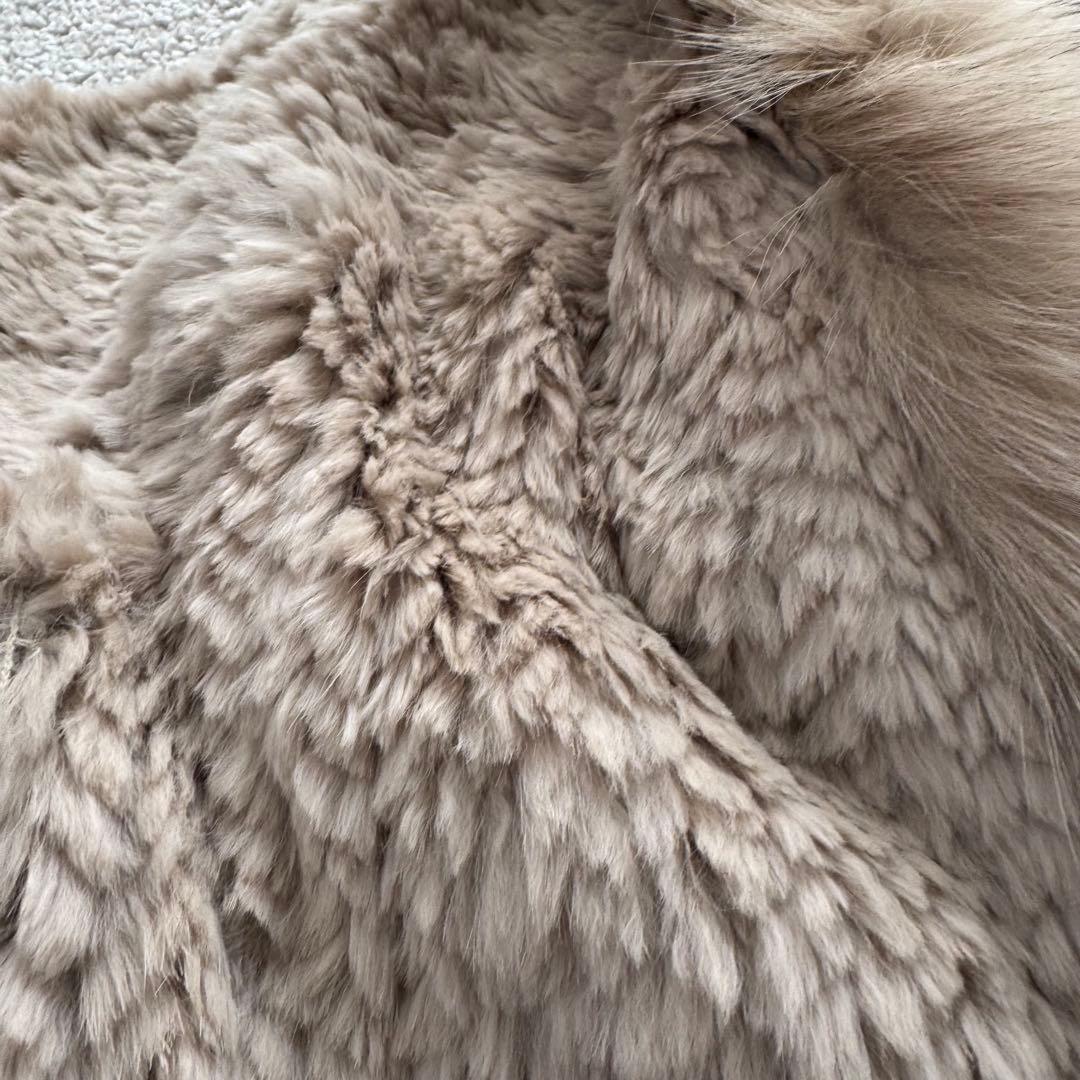 グレースコンチネンタル レッキス ラビット フォックス ファー ポンチョ 36