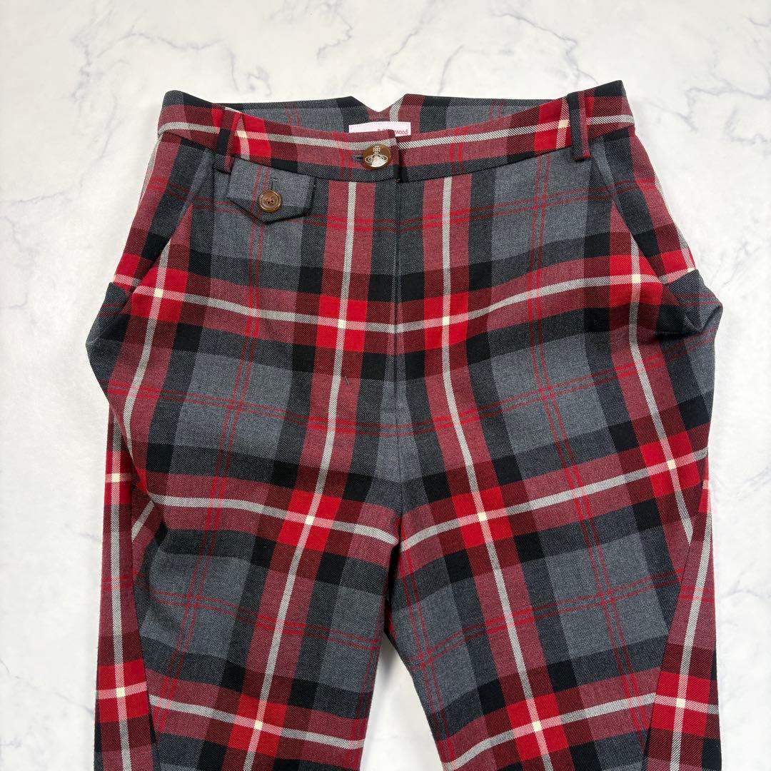 ヴィヴィアンウエストウッド チェックトラウザー パンツ ボトムス サイズ2