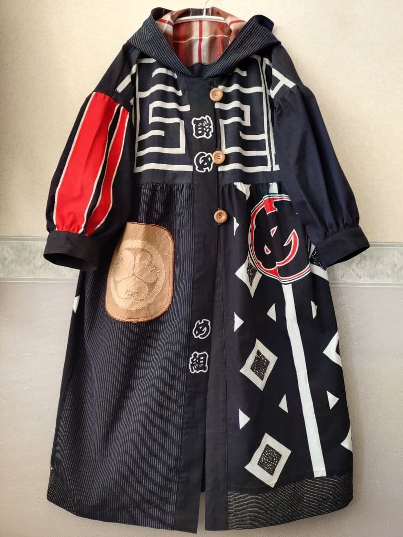 こえと　フード付き半纏のコート