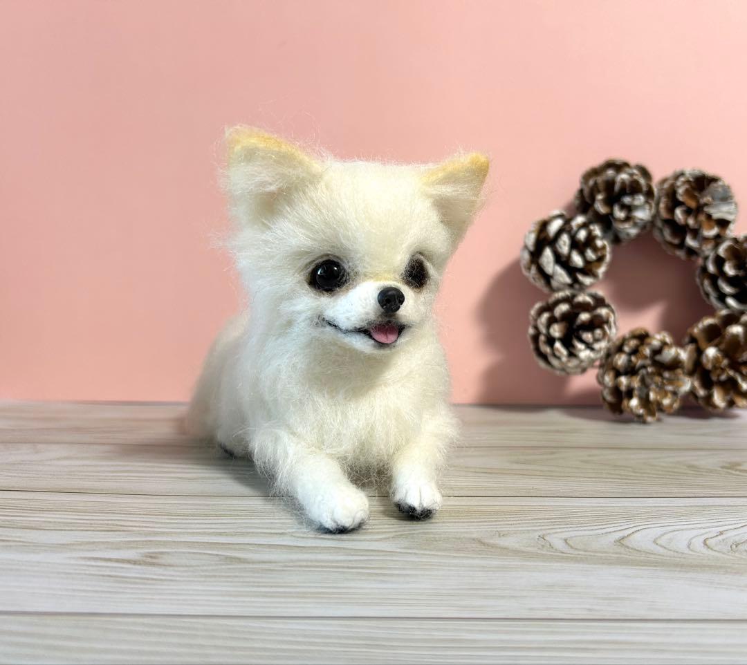 同封専用　羊毛フェルト　にこにこチワワちゃん