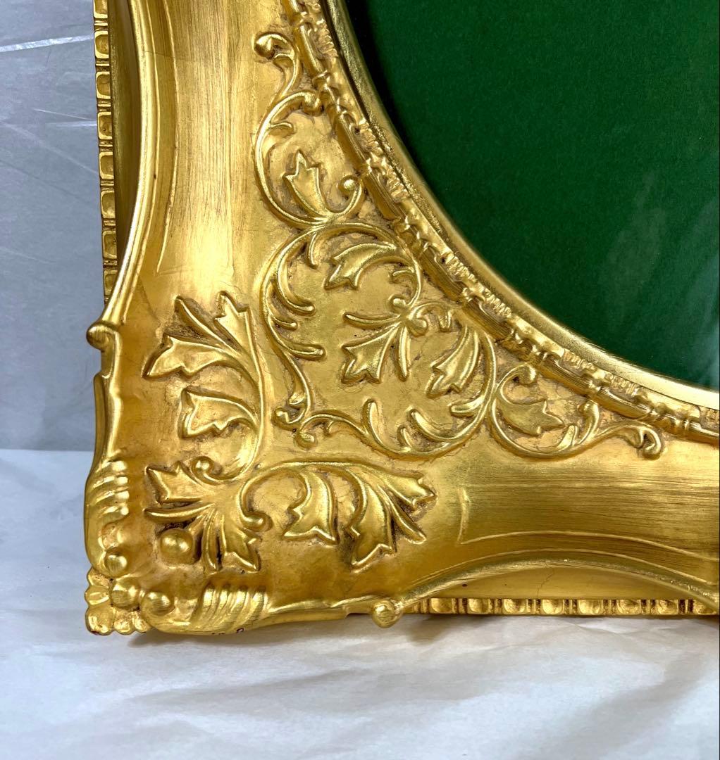 アンティーク額縁　楕円　油彩額 F8 額縁　キャンバス　パネル