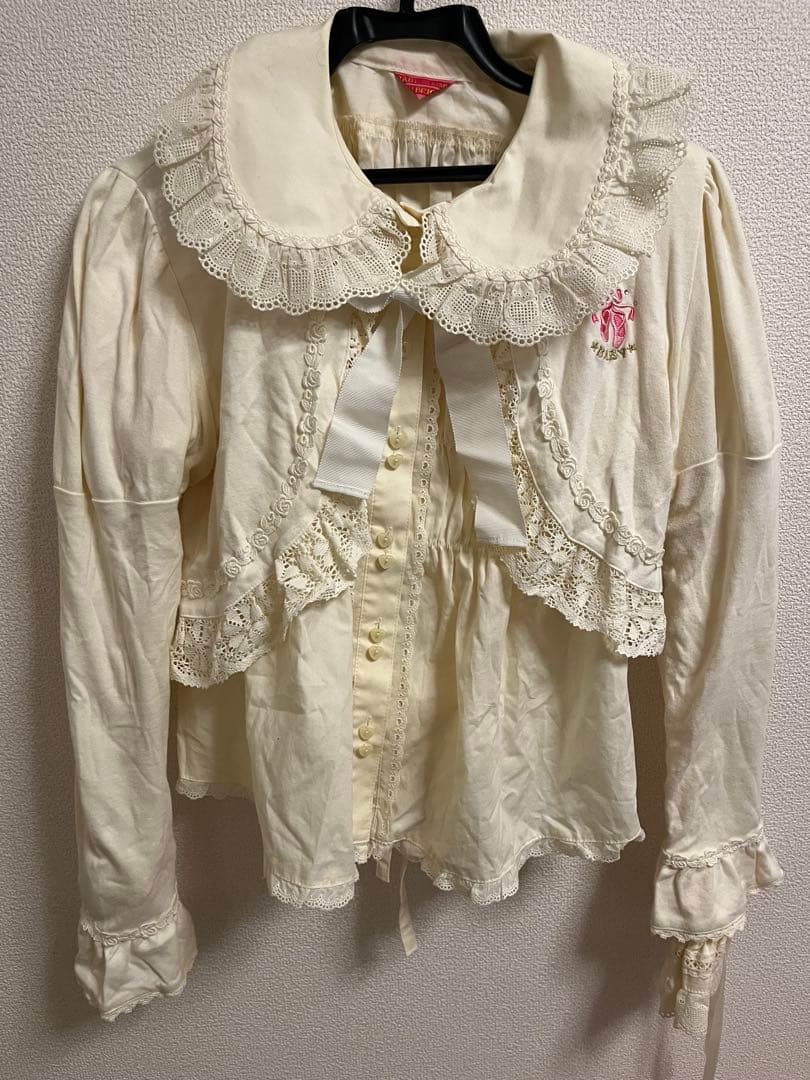 BABY シャーリングレースブラウスとボレロセット