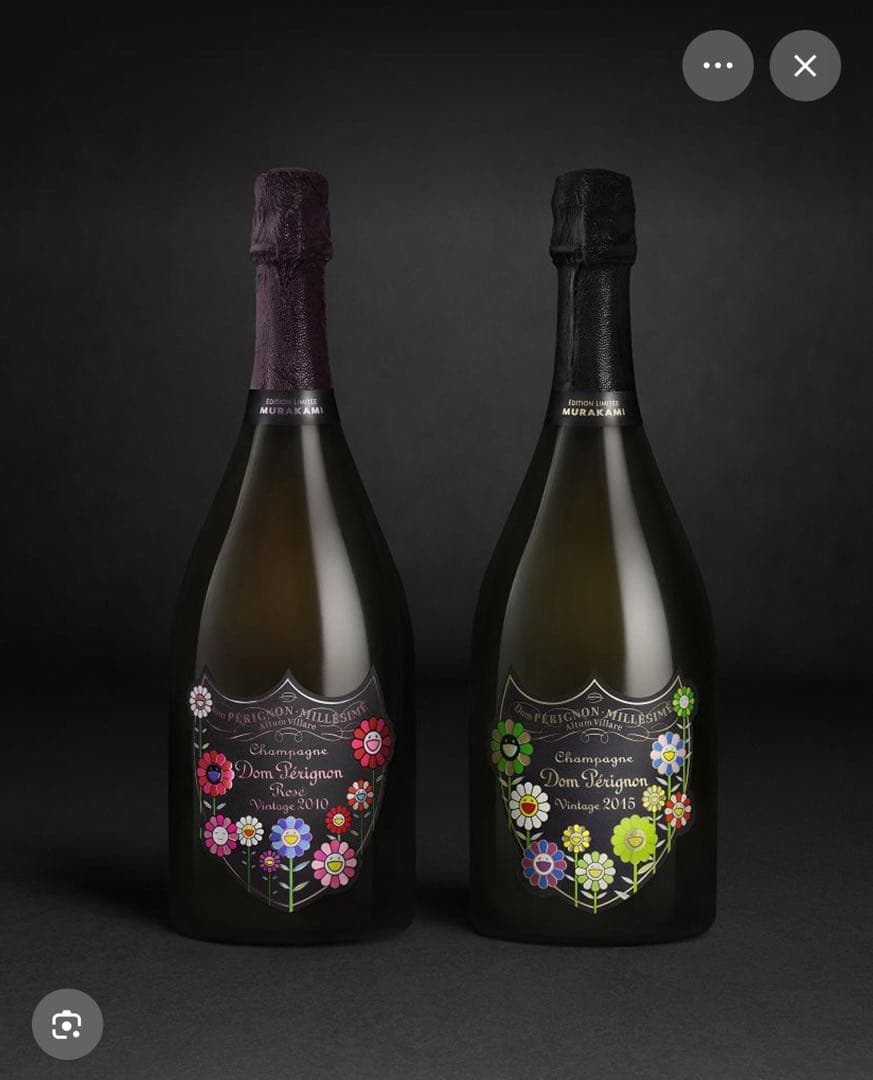 新品ドンペリ×村上隆限定コラボ2本セット(希少ロゼ2010，2015)箱有