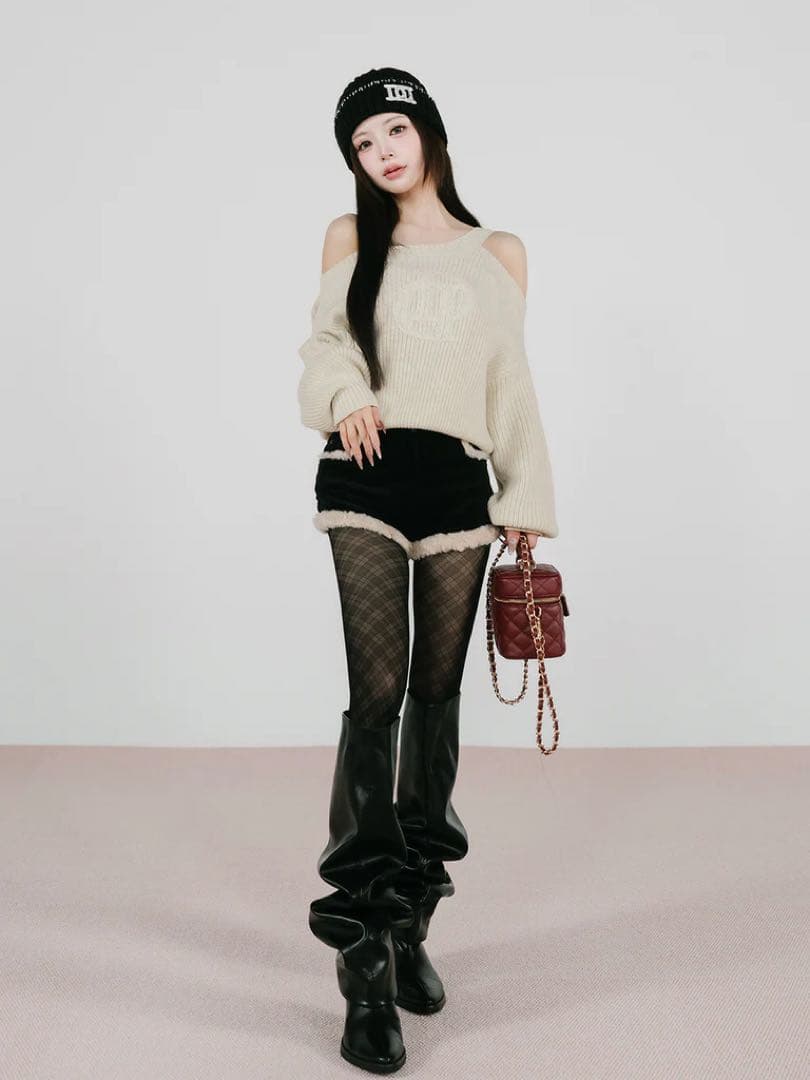 Darich ポイントボアコーデュロイショートパンツ　S