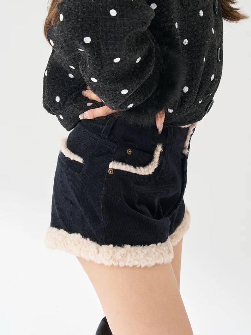 Darich ポイントボアコーデュロイショートパンツ　S