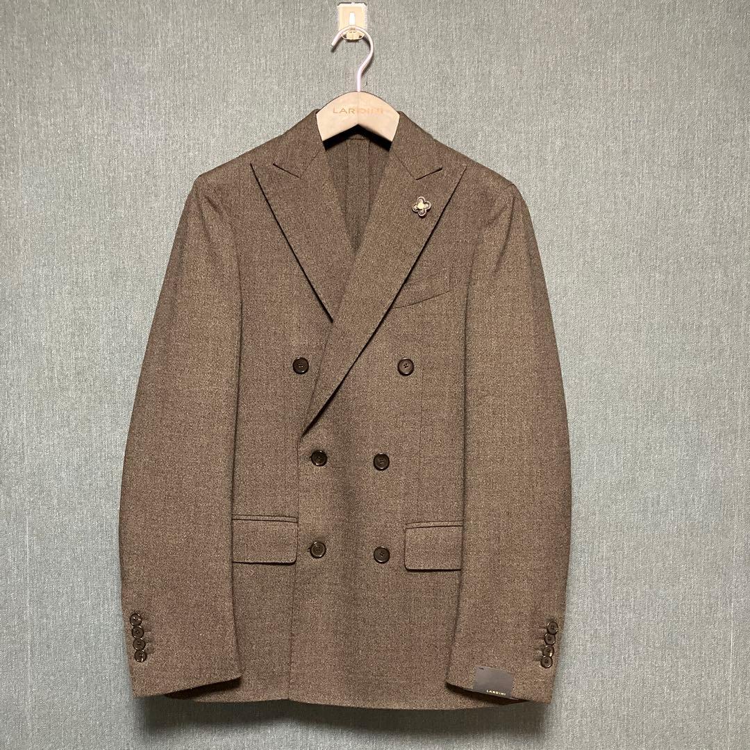 LARDINI ブラウン ダブルジャケット　44