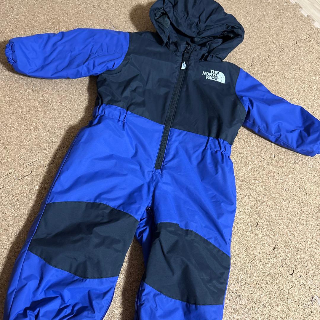 美品80cm THE NORTH FACE 子ども用スキーウェア 黒/青