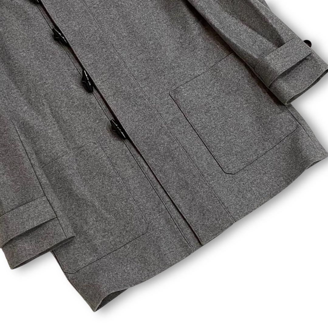 ディオールオム クリス期 ダッフルコート メンズ 50 ラムレザートリム ウール