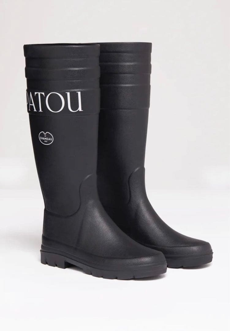 人気完売❤︎PATOU パトゥ レインブーツ 黒 37❤︎24㎝