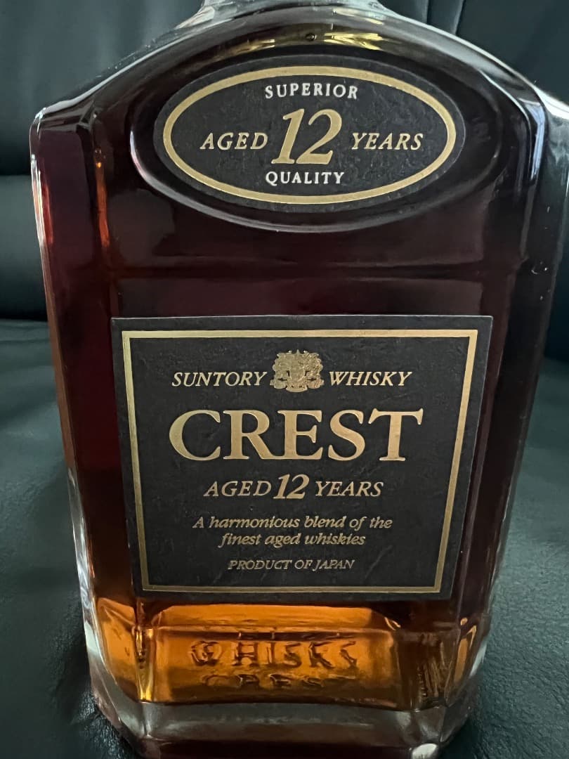 SUNTORY CREST 12 YEARS クレスト12年 黒キャップ