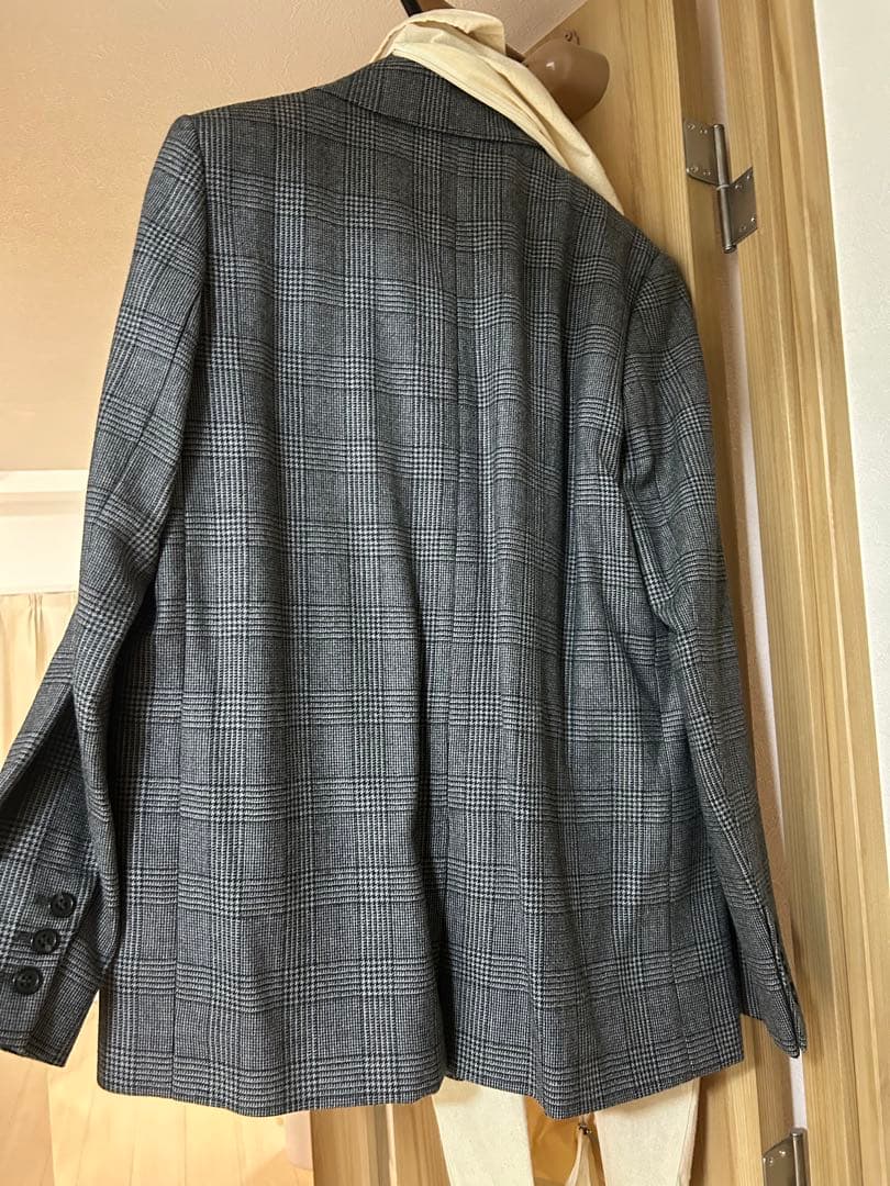 A.P.C. チェック柄 ダブルブレストジャケット セットアップ36