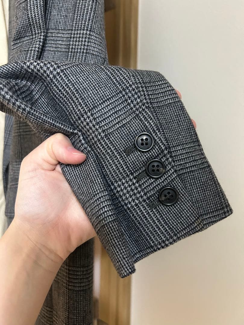 A.P.C. チェック柄 ダブルブレストジャケット セットアップ36