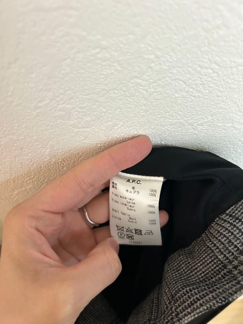 A.P.C. チェック柄 ダブルブレストジャケット セットアップ36