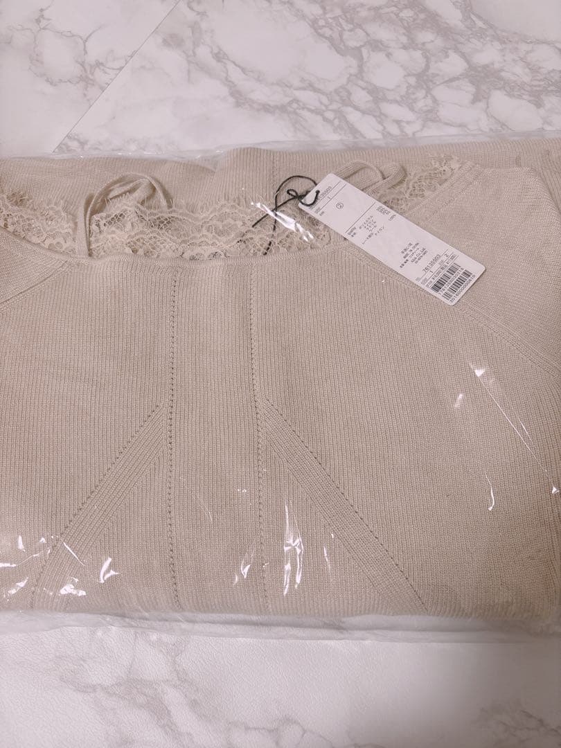 COCODEAL レースディティールオフショルニットワンピース（新品タグ付き）