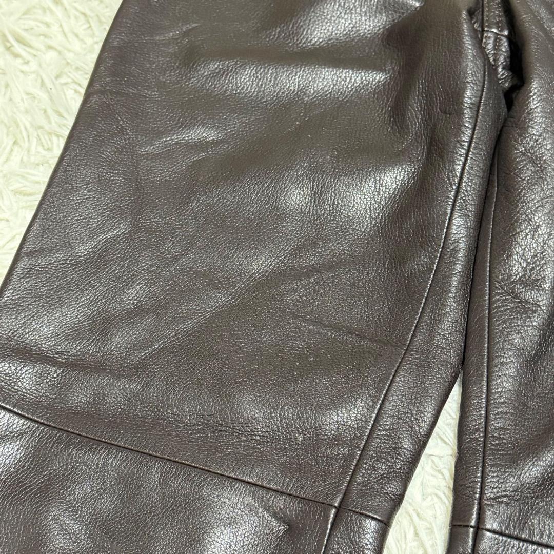 希少✨鹿革 ラルフローレン 11 L ディアスキン レザーパンツ ブラウン