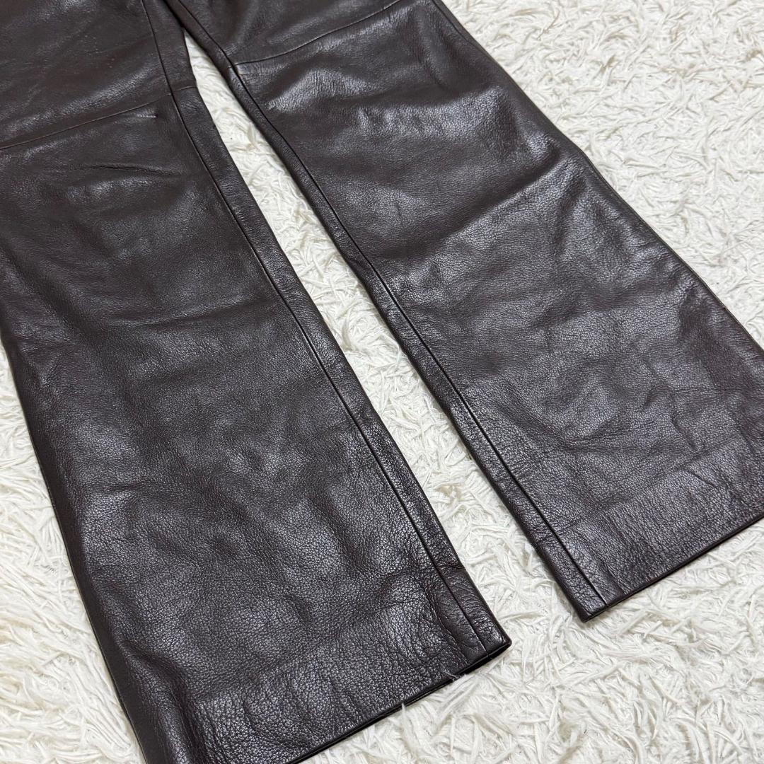 希少✨鹿革 ラルフローレン 11 L ディアスキン レザーパンツ ブラウン