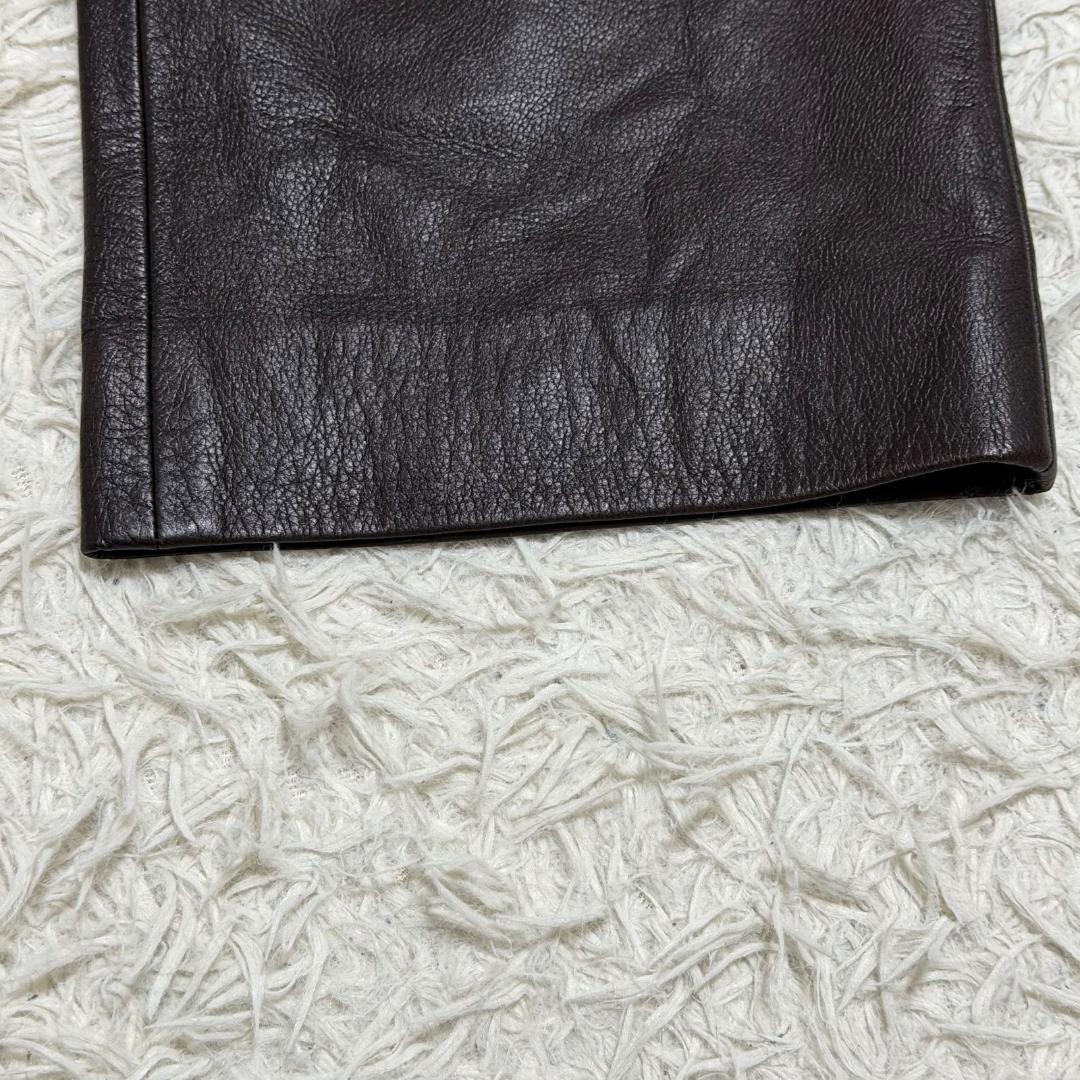 希少✨鹿革 ラルフローレン 11 L ディアスキン レザーパンツ ブラウン