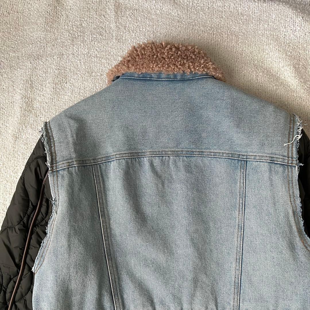 【美品】DIESEL 2wayキルティング切替デニムジャケットボア ユニセックス
