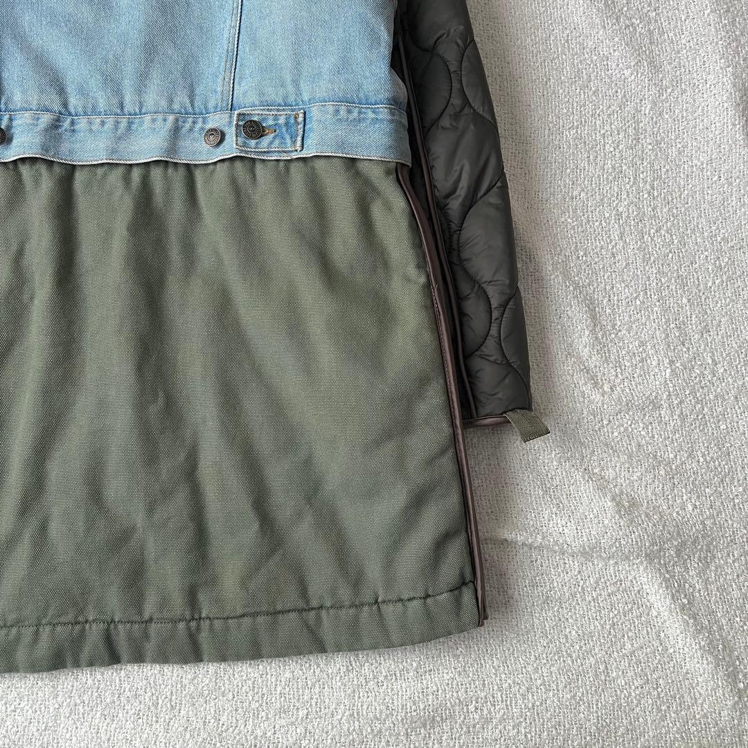 【美品】DIESEL 2wayキルティング切替デニムジャケットボア ユニセックス