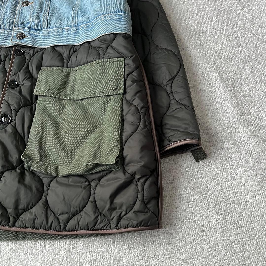 【美品】DIESEL 2wayキルティング切替デニムジャケットボア ユニセックス