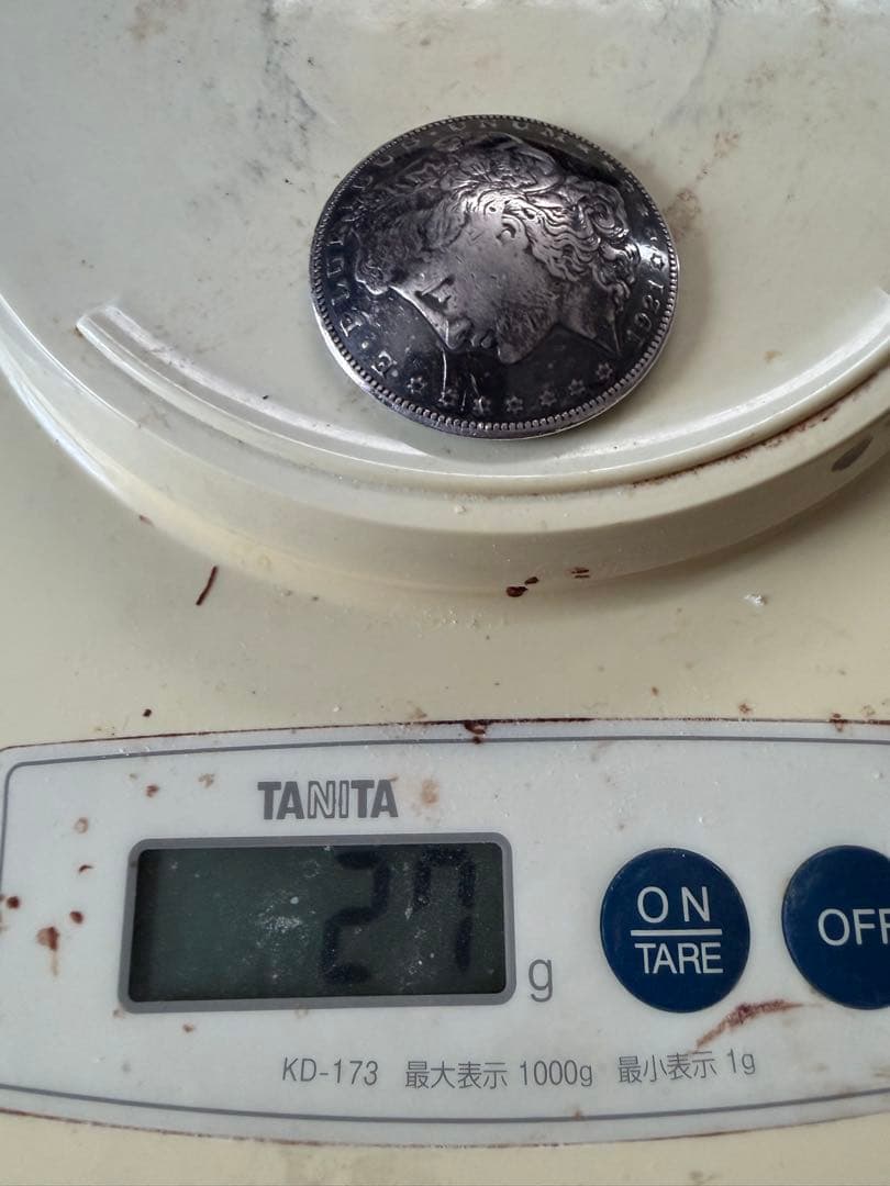 コンチョ　1921年　モルガン　US1ドル　ネジ式