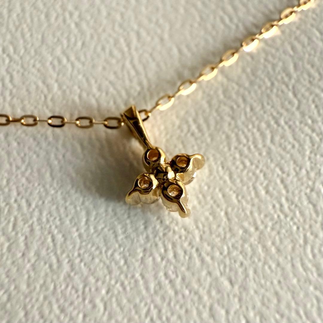 ete エテ レイヤード K18YG ダイヤモンド フローレット ネックレス