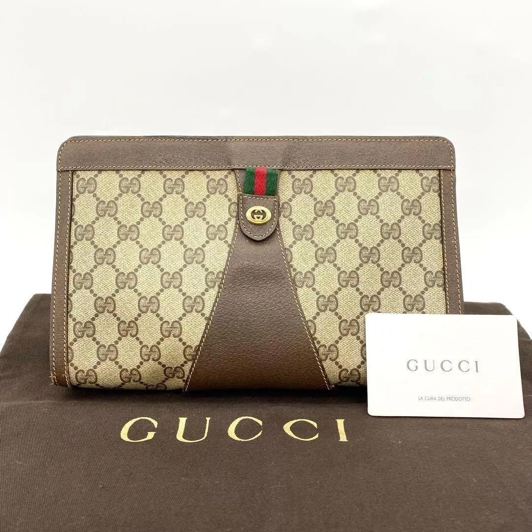 GUCCI グッチ オールドグッチ クラッチバッグ GGスプリーム レザー
