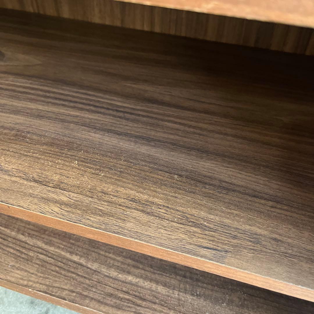 美品・廃盤希少★無印 ウォールナット材キャビネット・ガラス扉